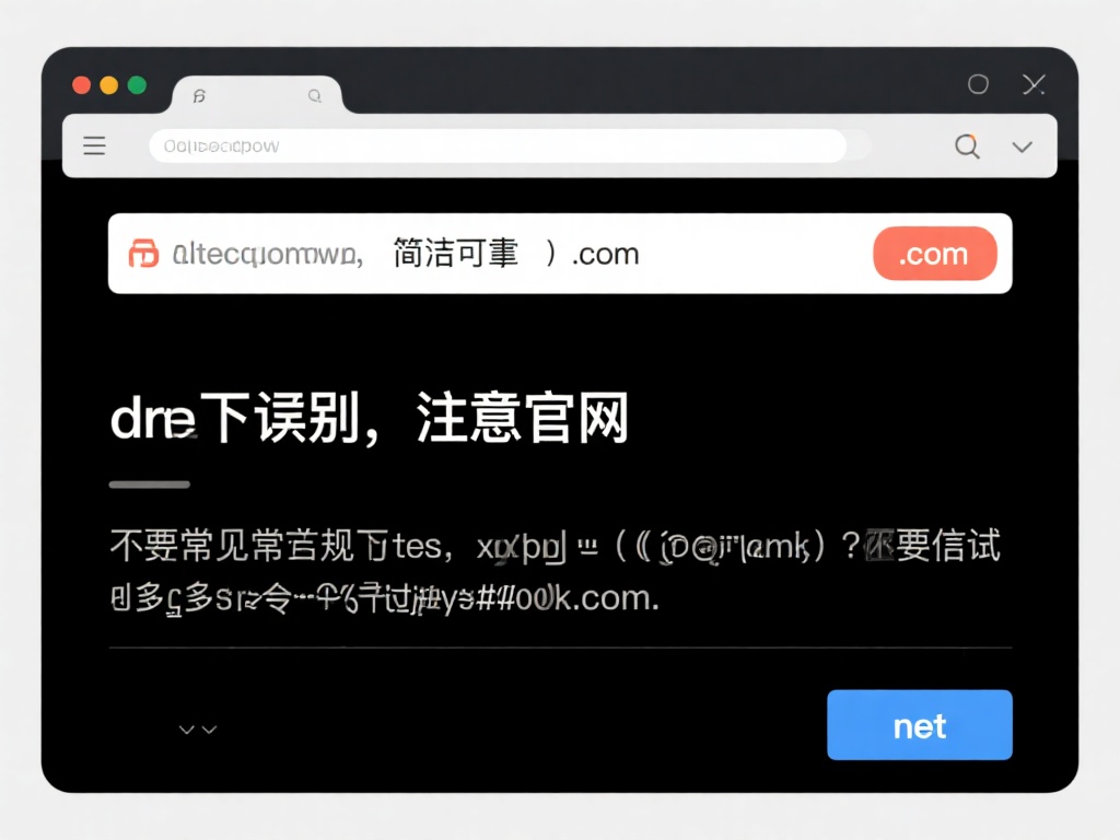 域名辨别：注意官网域名是否简洁可靠，如&nbsp;“.com